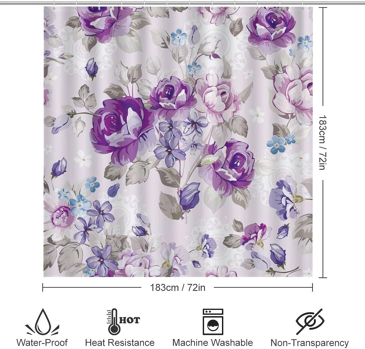 JAIDEN BEATA Coral Reef Jellyfish Dophin Ocean Shower Curtain Set with Coral Velvet Bathroom Rugs Toilet Lid Cover U Shaped - Image 55