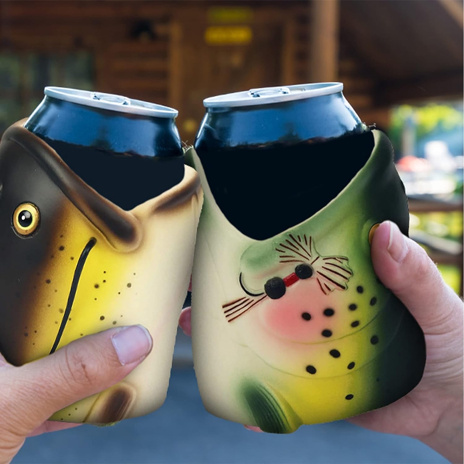 Fish Shaped Can Coolers, Insulated Double Walled 12 Ounce Can Holder - Image 9