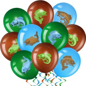 36 Packs Fish Bobber Balloons Latex Fish Party Balloon Fish Under the Sea Party Decorations Gone Fishing Birthday Party Supplies