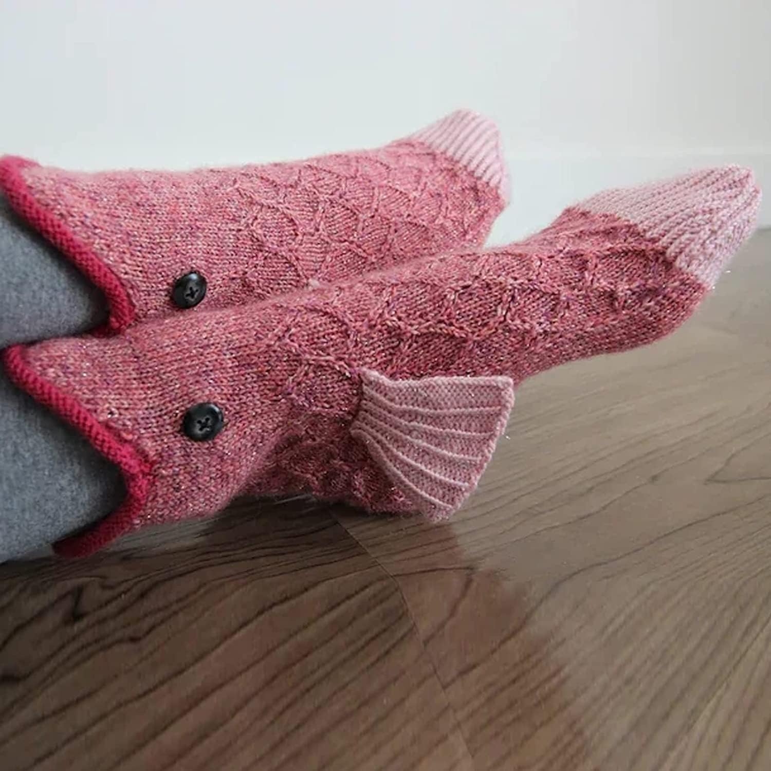 Linzhouzhiguang Zimblin Knit Socks Unisex Novelty Shark Crocodile Shape Socks Floor Socks Winter Home Warm Socks - Image 11