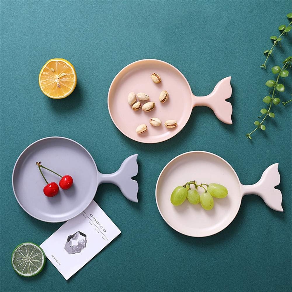 ISKYBOB 6 Pack Creative Fish Shaped Snack Plate Sauce Dipping Dish Appetizer Servicing Trays