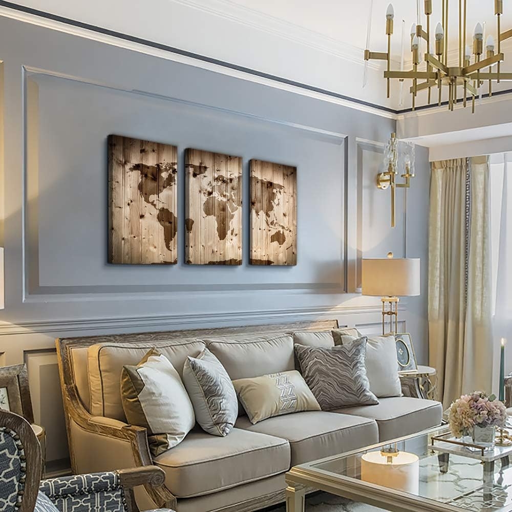 Canvas Wall Art for Living Room- family Bedroom Canvas Pictures Artwork Bathroom Wall Decor- 4 Panels Coral and Sea Fish and - Image 50