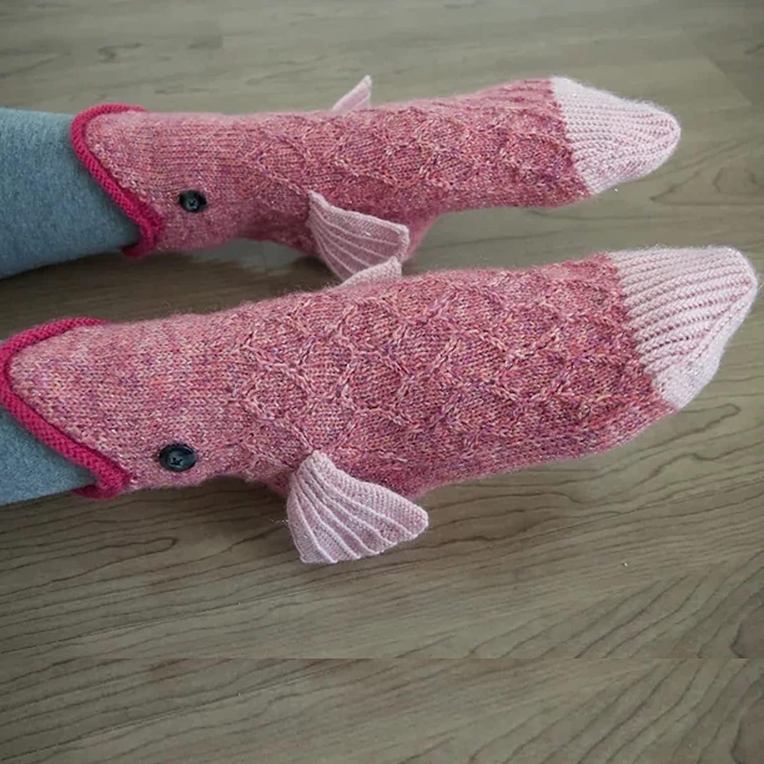 Linzhouzhiguang Zimblin Knit Socks Unisex Novelty Shark Crocodile Shape Socks Floor Socks Winter Home Warm Socks - Image 10