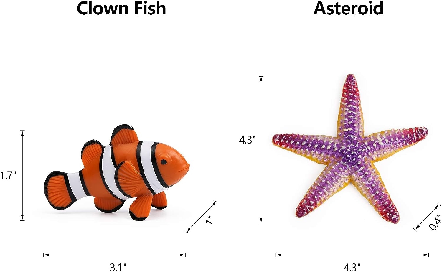 UANDME 8pcs Sea Animal Figures Realistic Ocean Animal Figurines Toy Playset for Kids Cake Toppers Decoration - Image 3