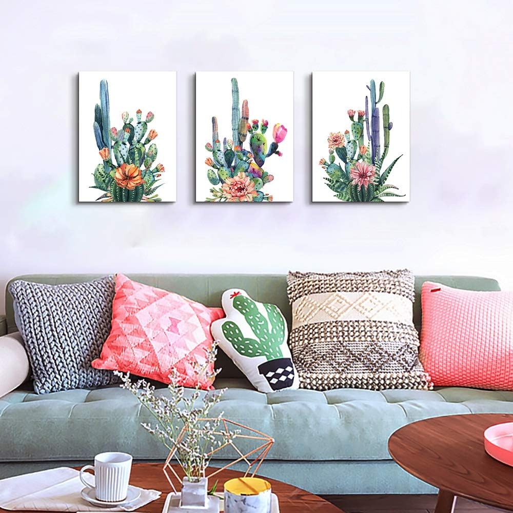 Canvas Wall Art for Living Room- family Bedroom Canvas Pictures Artwork Bathroom Wall Decor- 4 Panels Coral and Sea Fish and - Image 39
