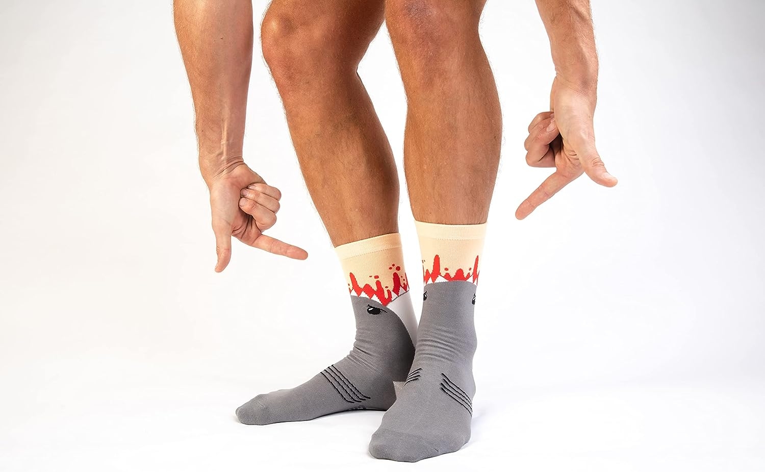 Crazy Dog T-Shirts Mens Shark Attack Socks Funny Jaws Funny Sayings Cool Gag Gift Novelty Footware - Image 7