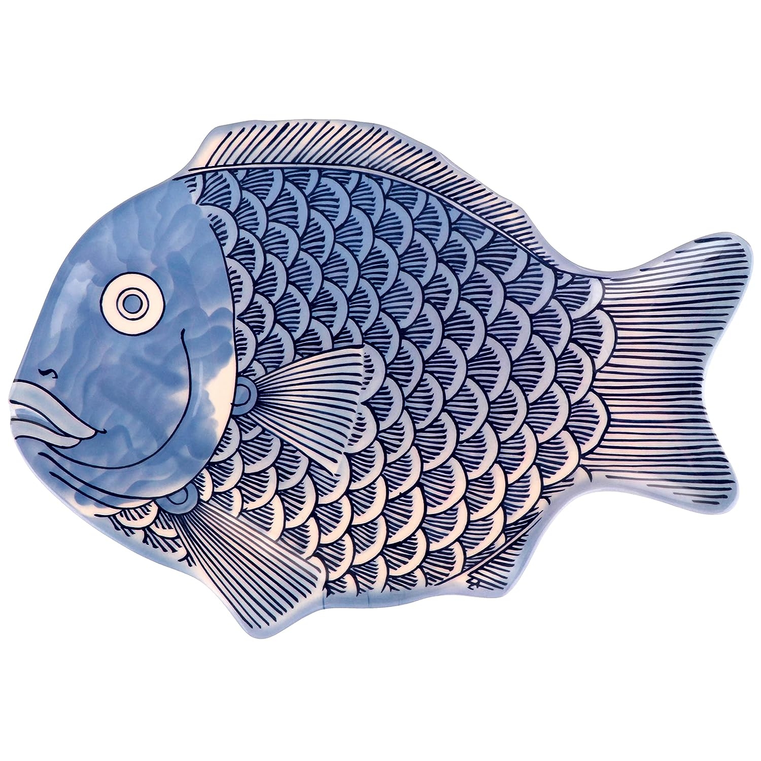 G.E.T. 370-12-BL-EC Melamine Fish Serving Platter, 12" x 8.25", Blue (Set of 4) - Image 14