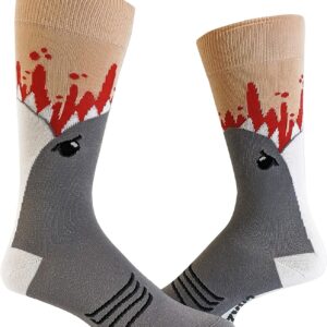 Crazy Dog T-Shirts Mens Shark Attack Socks Funny Jaws Funny Sayings Cool Gag Gift Novelty Footware