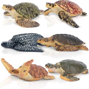 Toymany 14-Piece Realistic Sea Animal Figurines Set: 2-6" Ocean Creatures Including Whales, Sharks, Dolphin - Perfect for Cake