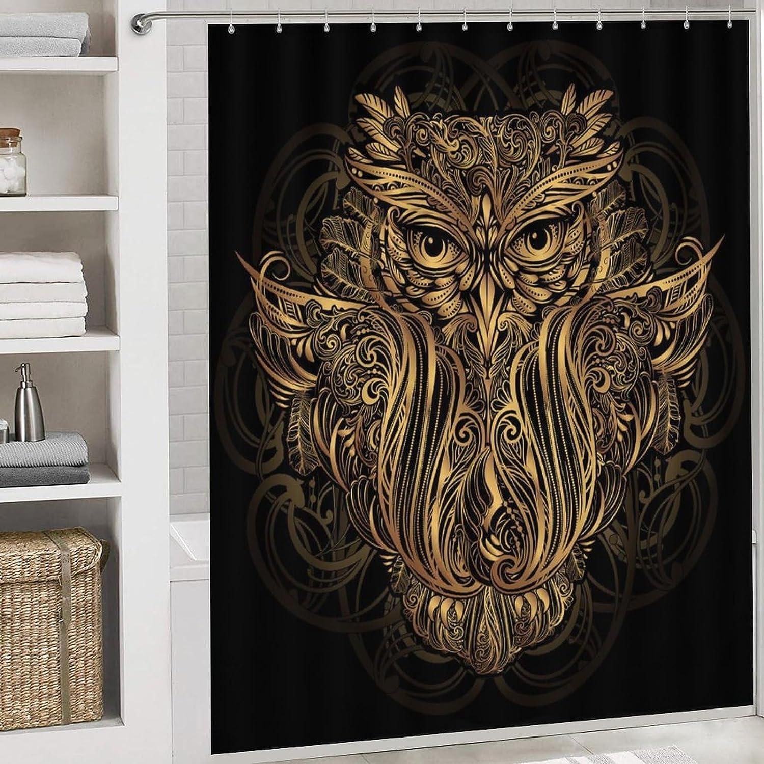 JAIDEN BEATA Coral Reef Jellyfish Dophin Ocean Shower Curtain Set with Coral Velvet Bathroom Rugs Toilet Lid Cover U Shaped - Image 35