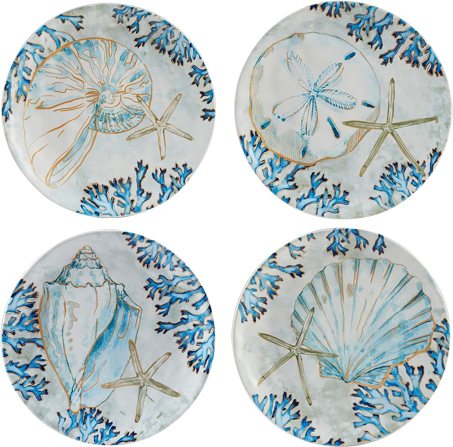 Certified International Playa Shells 16 pc Dinnerware Set, Service for 4, - Image 3