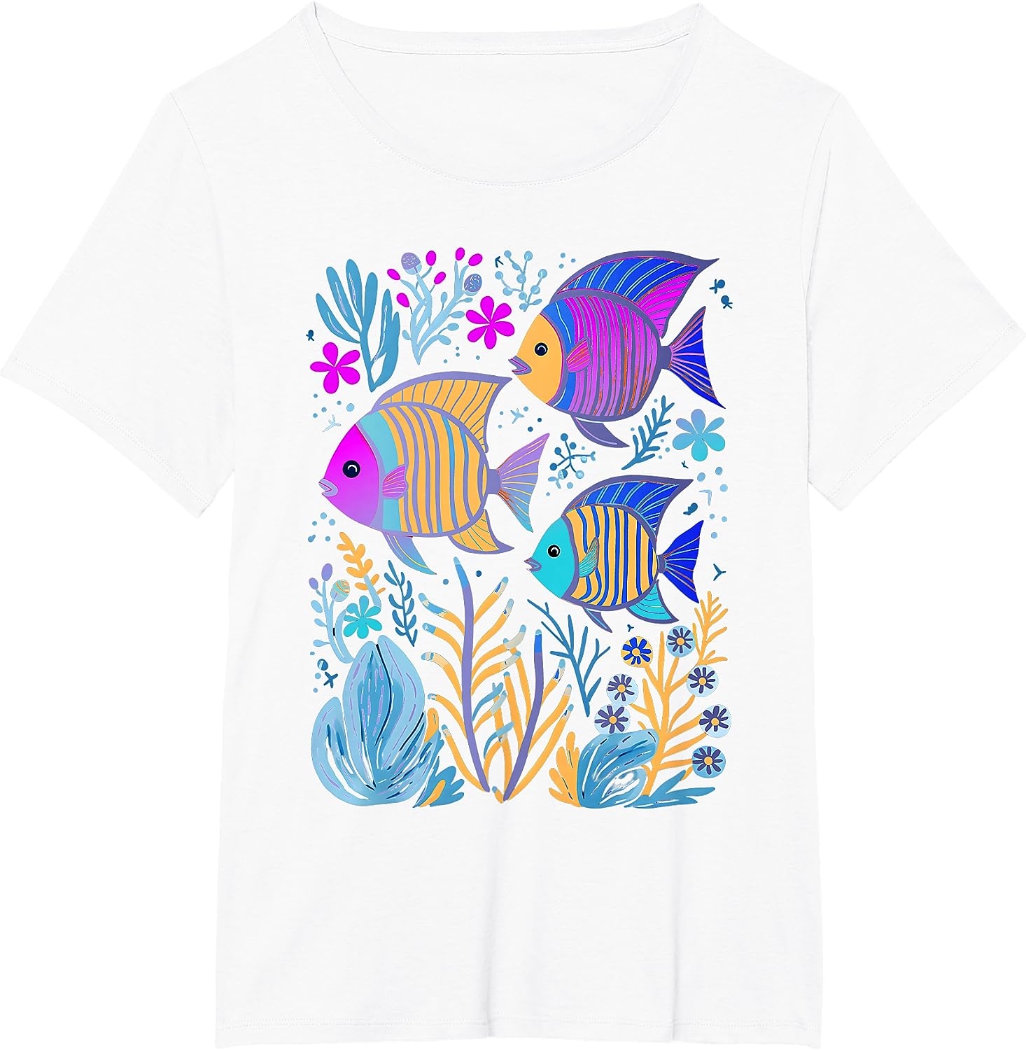 Fish Life Oceanography Tropical Snorkeling Island Sea Diving T-Shirt - Image 32