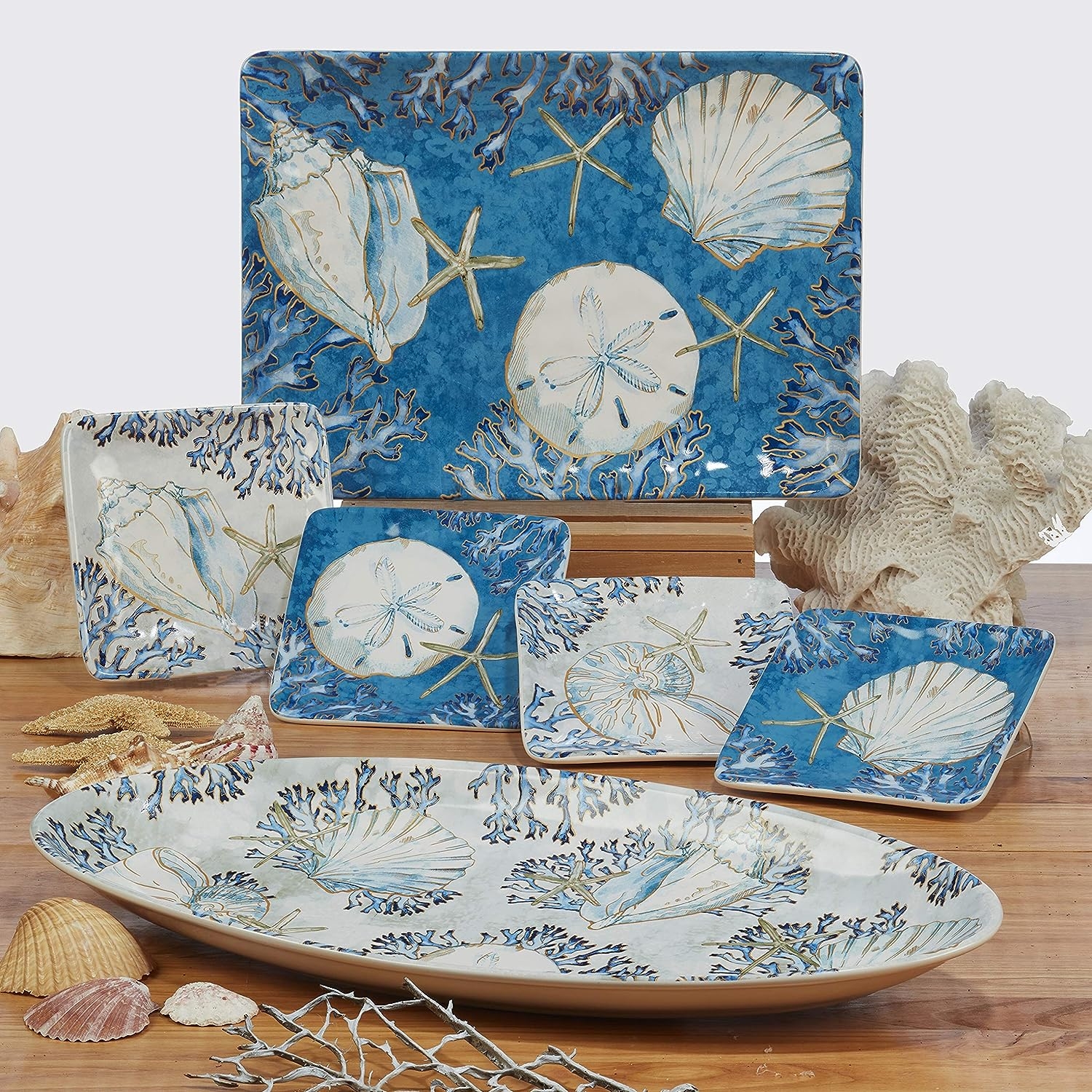 Certified International Playa Shells 16 pc Dinnerware Set, Service for 4, - Image 7
