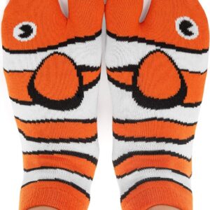 FISHY FEET Funny Novelty Socks, Perfect Stocking Stuffer, Halloween Socks, White Elephant Gift Idea - Unisex - Great Gift for