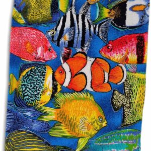 3D Rose Tropical Fish Towel, 15 x 22