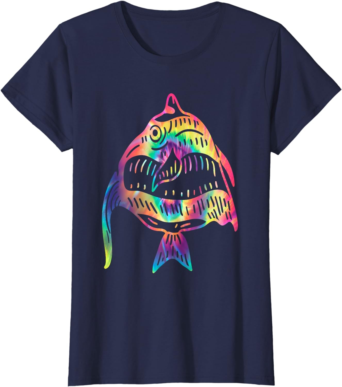 Funny Fish Sunglasses Art Hawaiian Aloha Beach Hawaii Women T-Shirt - Image 38