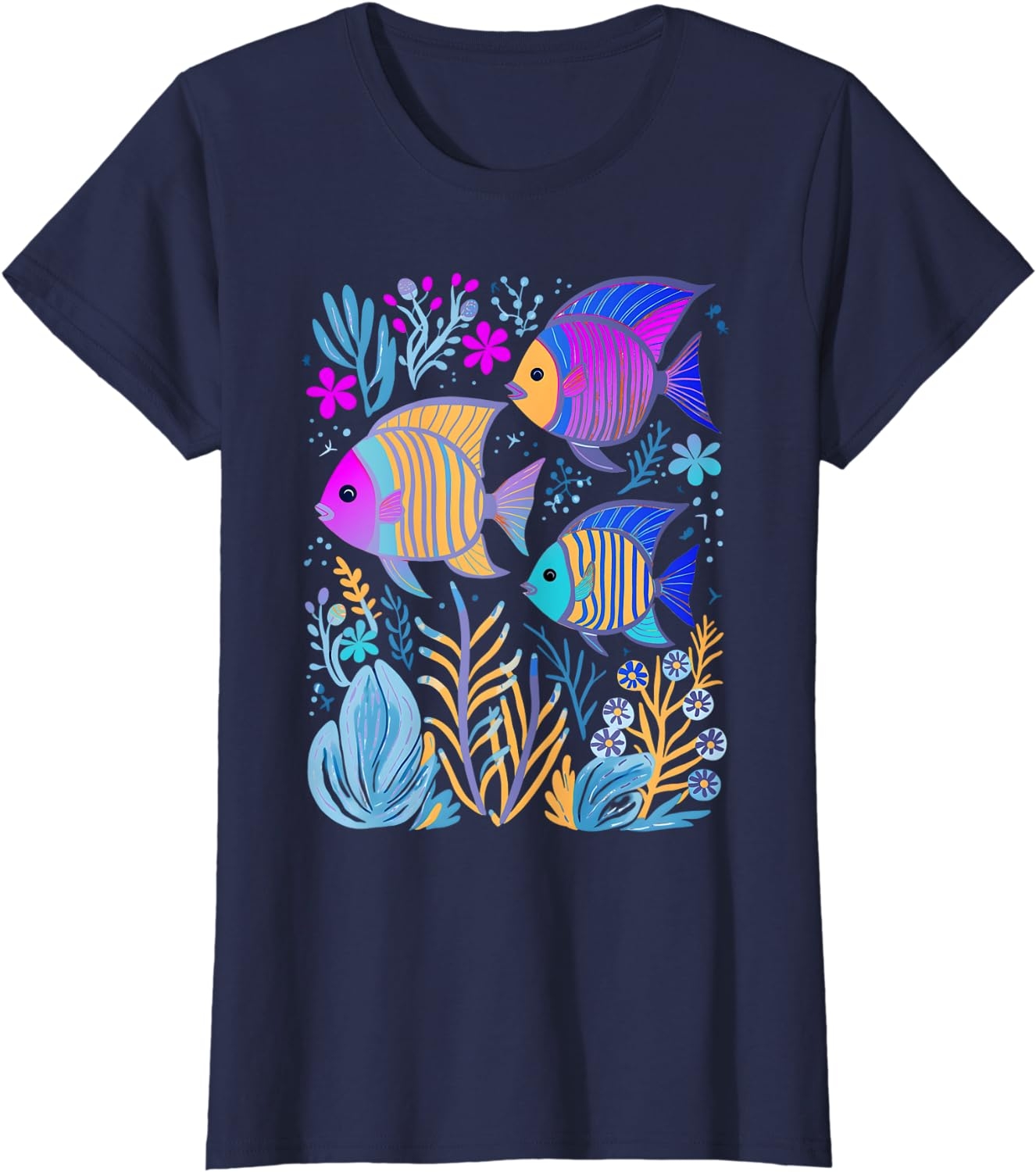 Fish Life Oceanography Tropical Snorkeling Island Sea Diving T-Shirt - Image 34