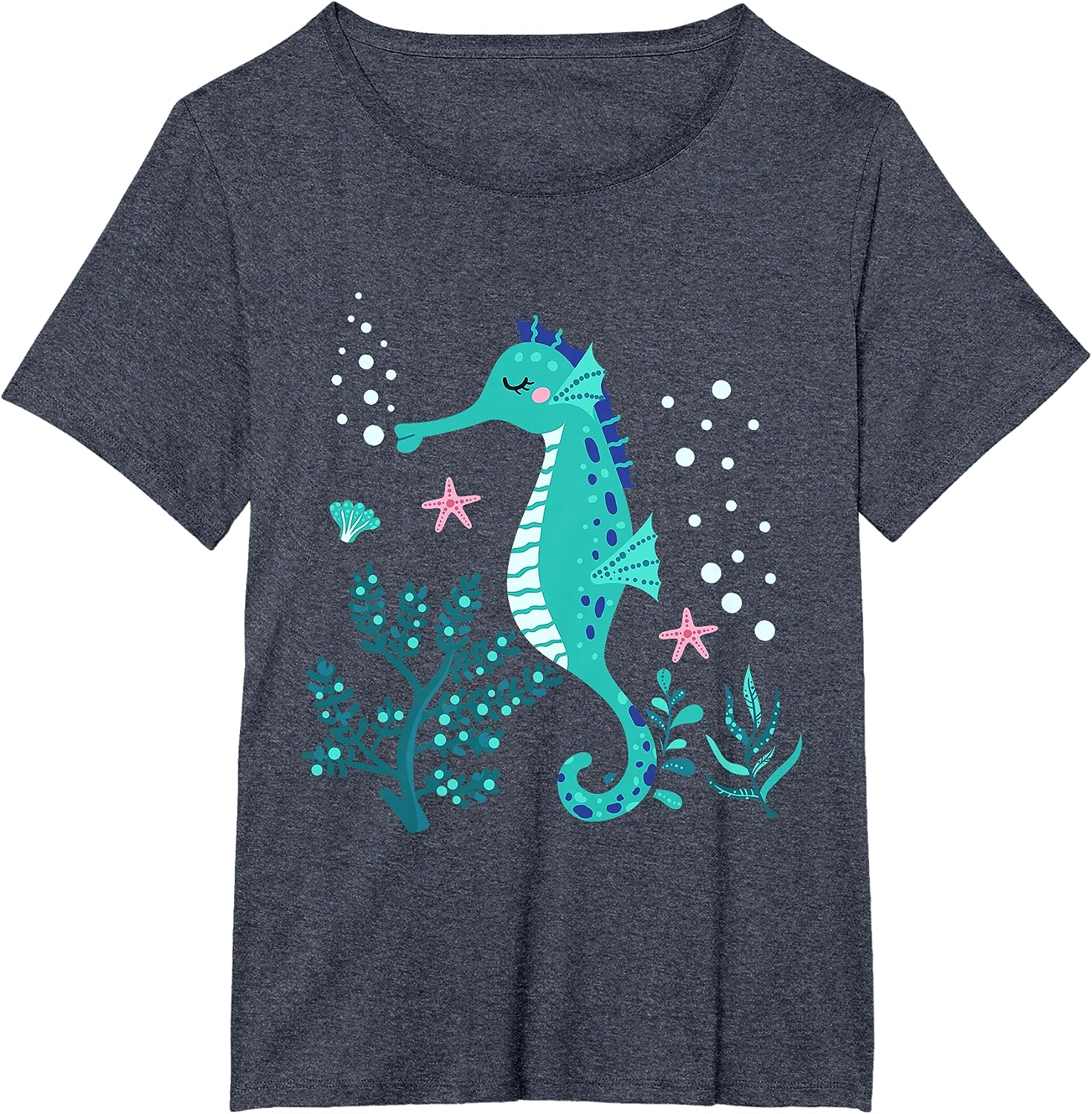 Aquarium Animal Kids Gift Cute Seahorse T-Shirt - Image 15