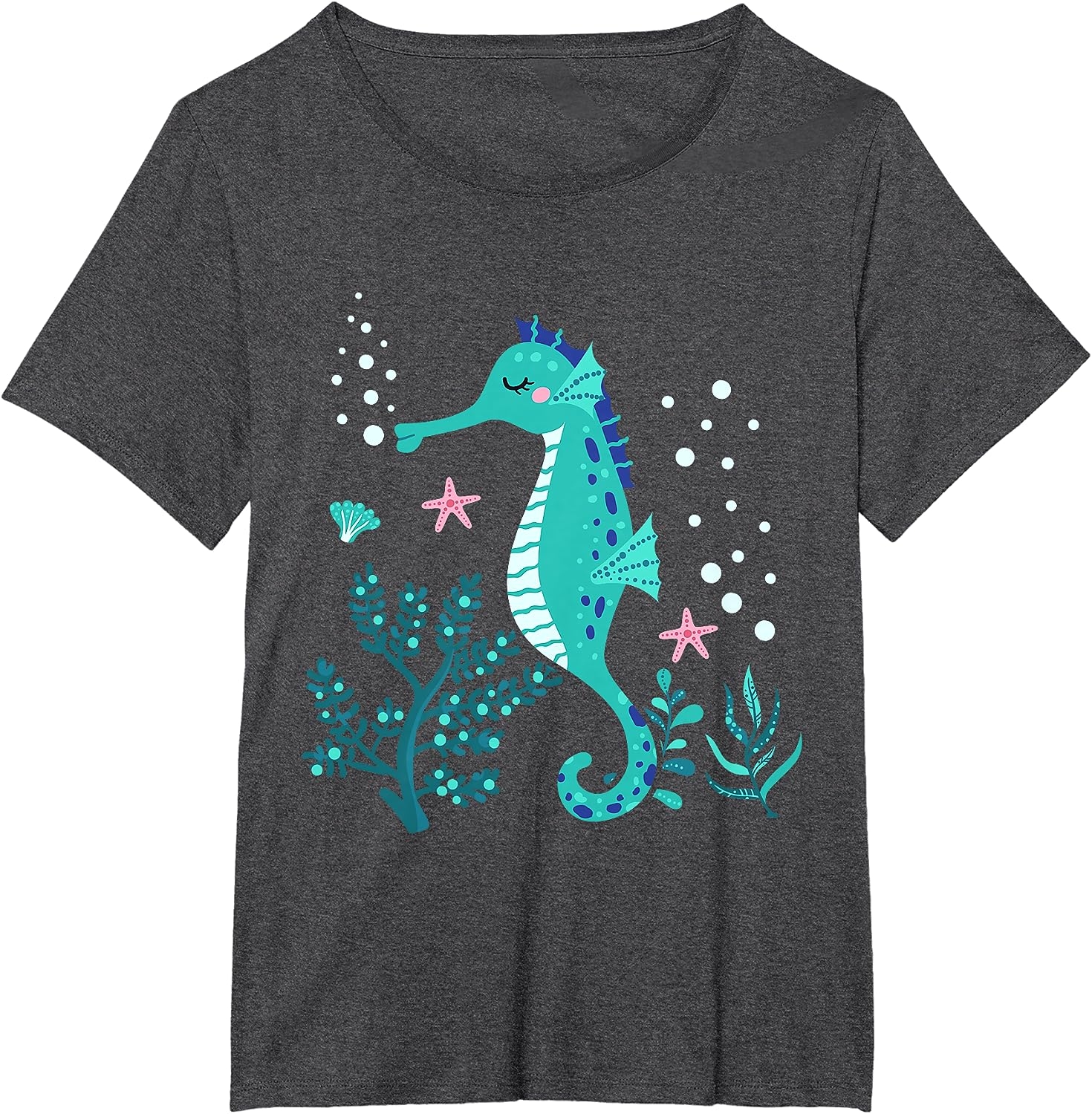 Aquarium Animal Kids Gift Cute Seahorse T-Shirt - Image 9