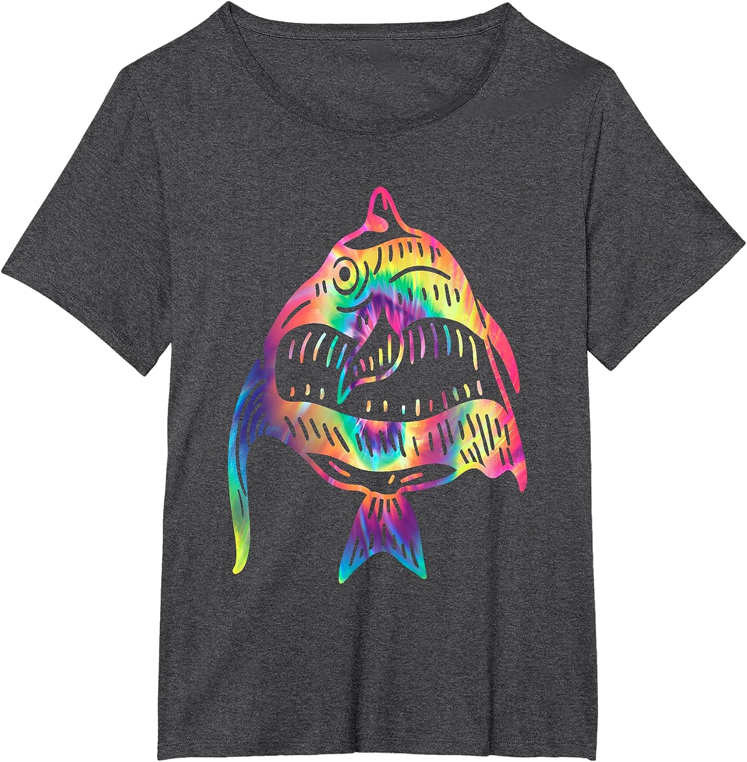 Funny Fish Sunglasses Art Hawaiian Aloha Beach Hawaii Women T-Shirt - Image 7