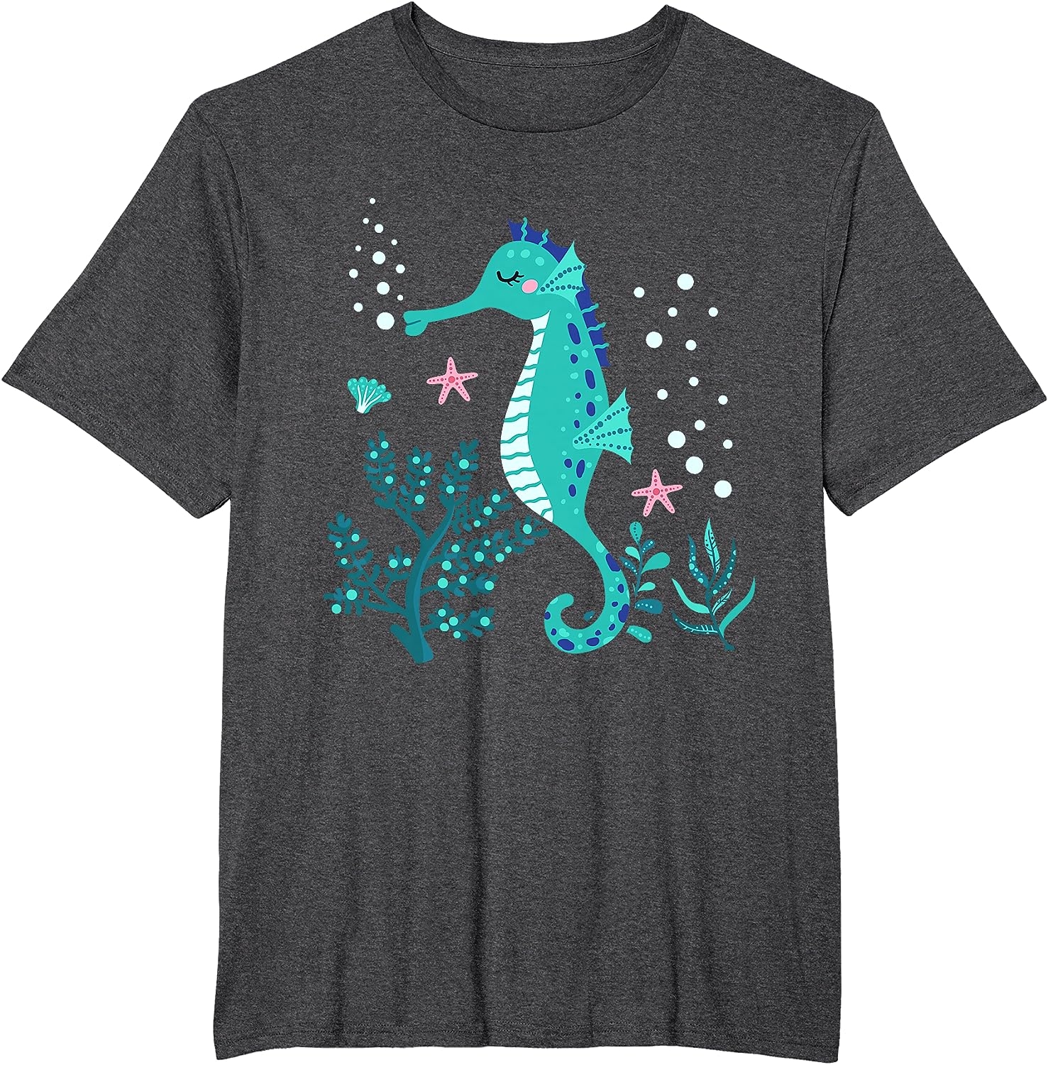 Aquarium Animal Kids Gift Cute Seahorse T-Shirt - Image 33