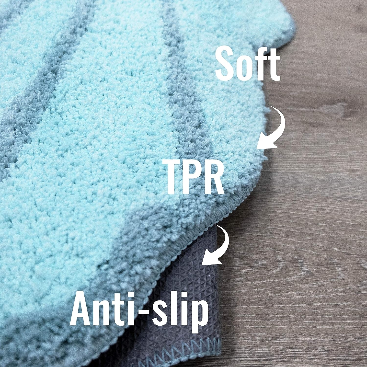 UNIBATH Seashell Bathroom Rugs and Mat Cute Beach Bath Mat for Kids Cartoon Sea Bathroom Decor Aqua Blue Bath Rugs Plush - Image 5