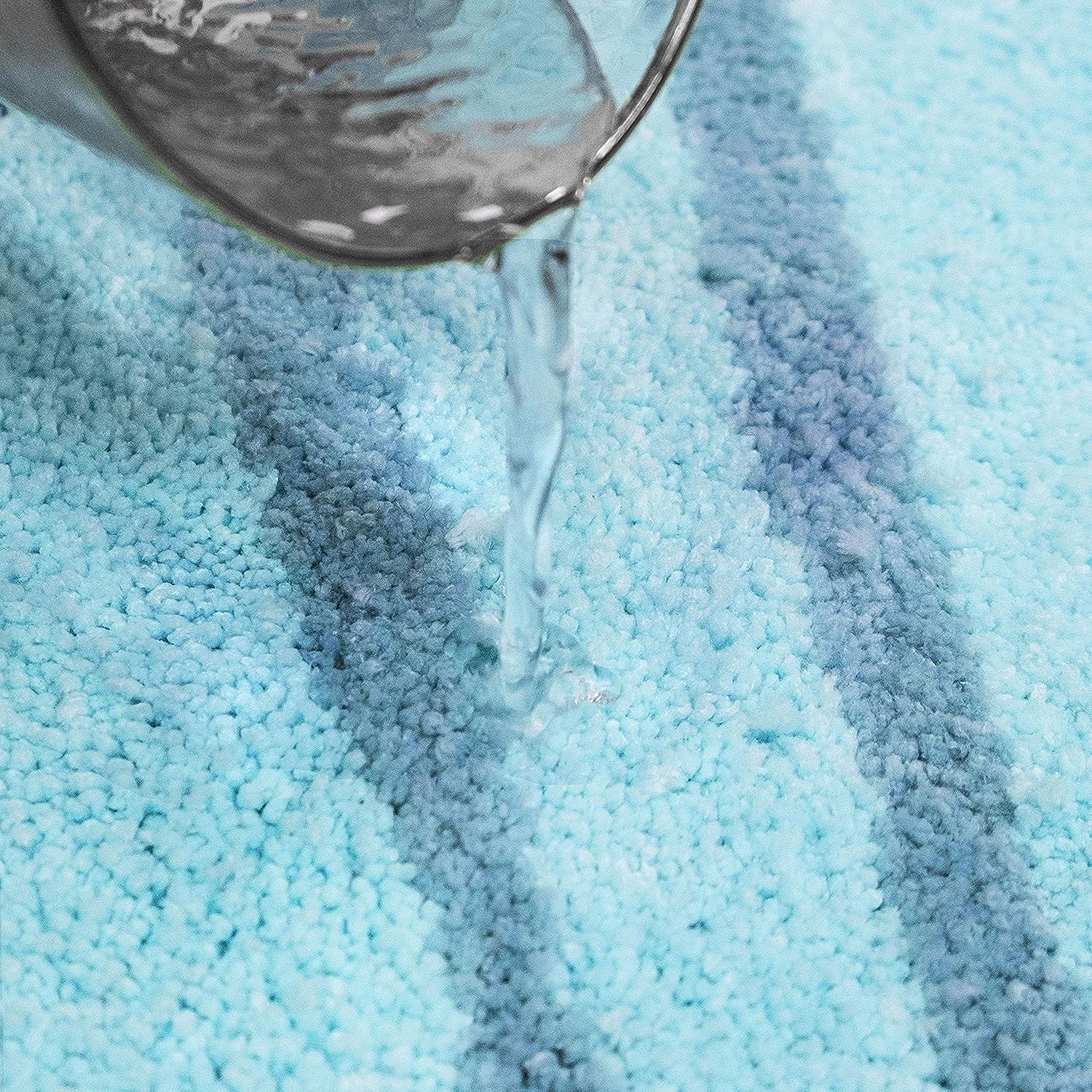 UNIBATH Seashell Bathroom Rugs and Mat Cute Beach Bath Mat for Kids Cartoon Sea Bathroom Decor Aqua Blue Bath Rugs Plush - Image 3