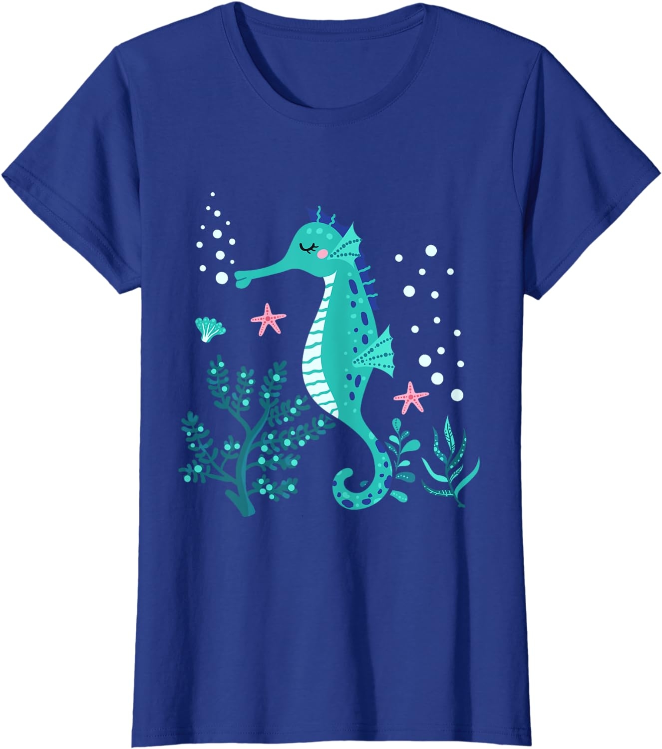 Aquarium Animal Kids Gift Cute Seahorse T-Shirt - Image 18