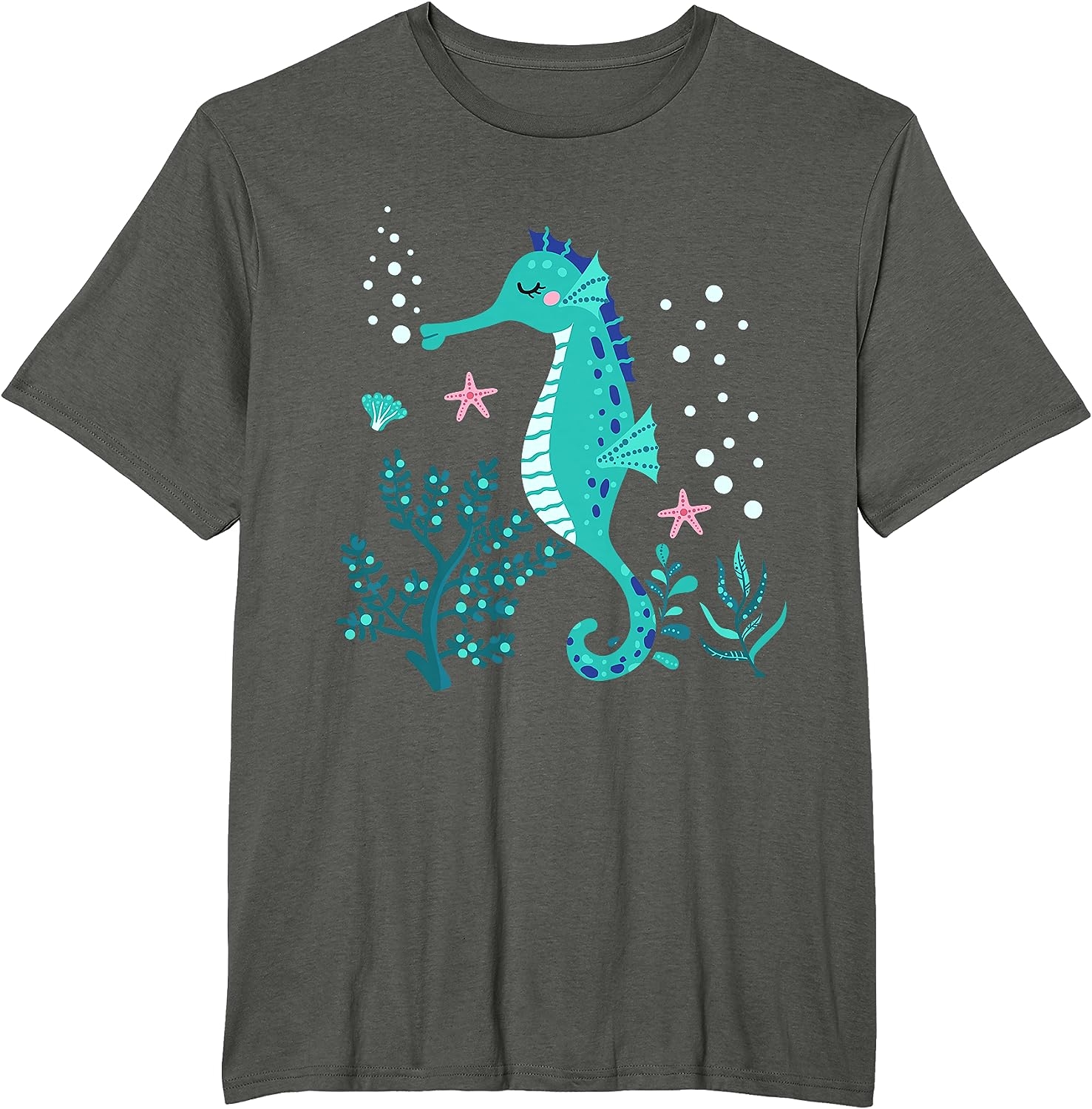 Aquarium Animal Kids Gift Cute Seahorse T-Shirt - Image 12
