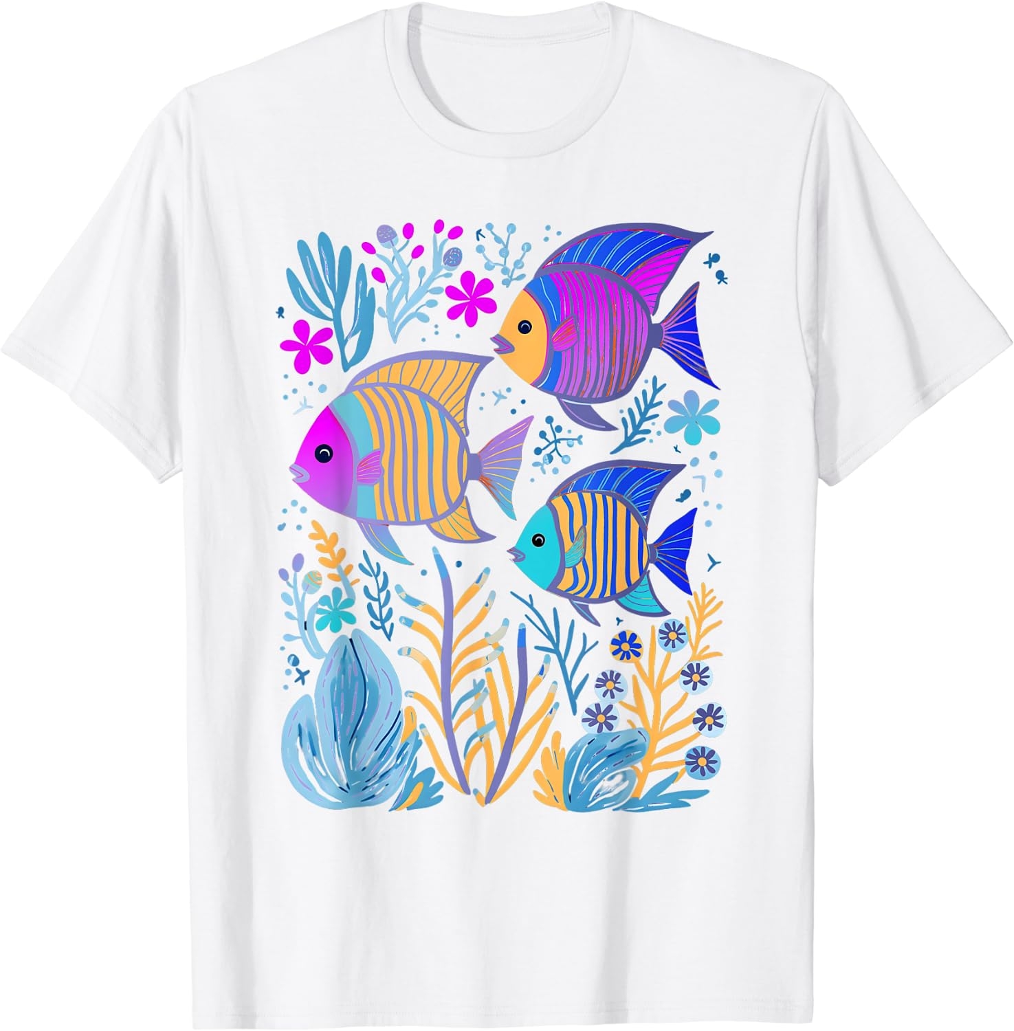 Fish Life Oceanography Tropical Snorkeling Island Sea Diving T-Shirt - Image 30