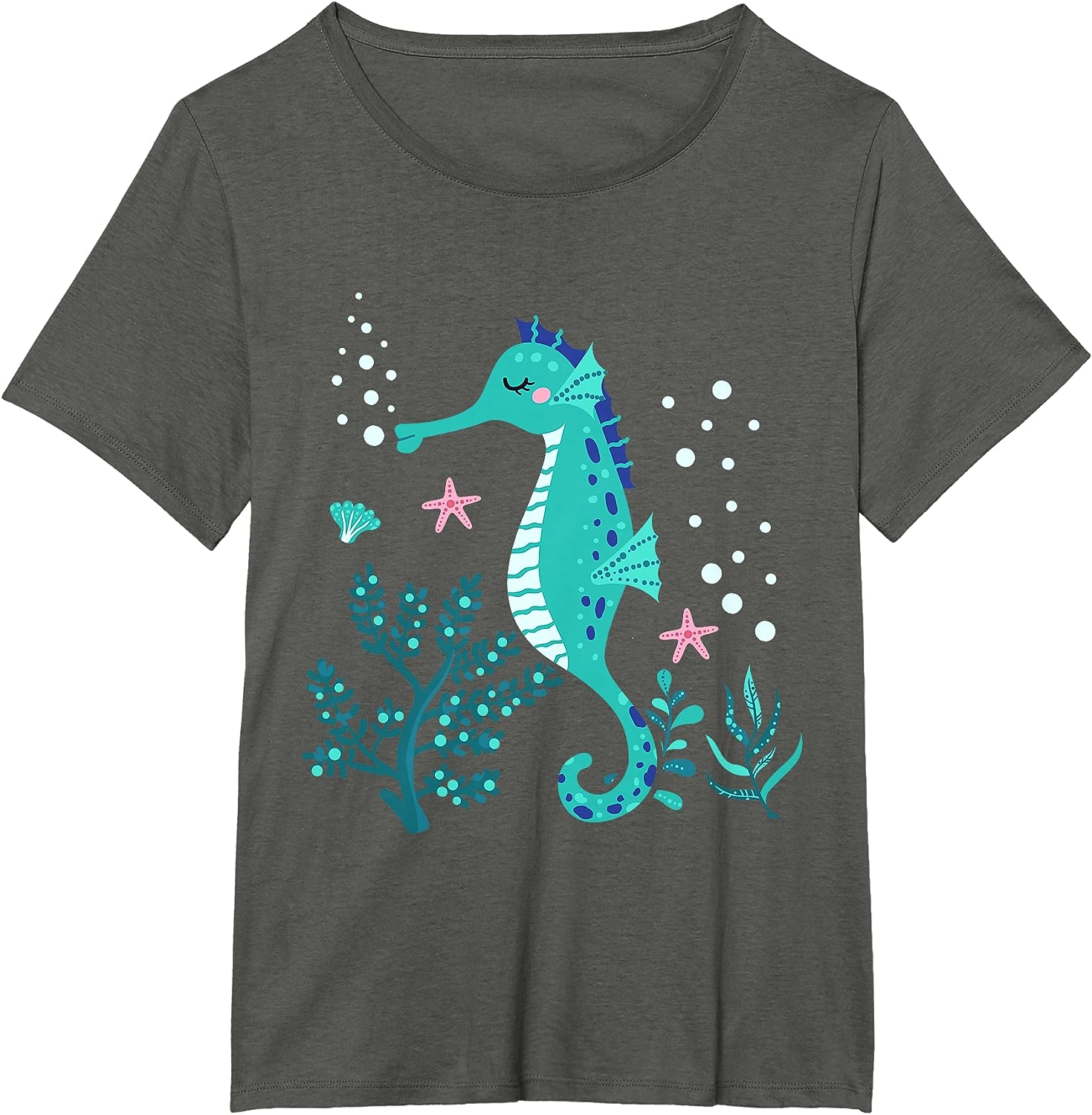 Aquarium Animal Kids Gift Cute Seahorse T-Shirt - Image 29