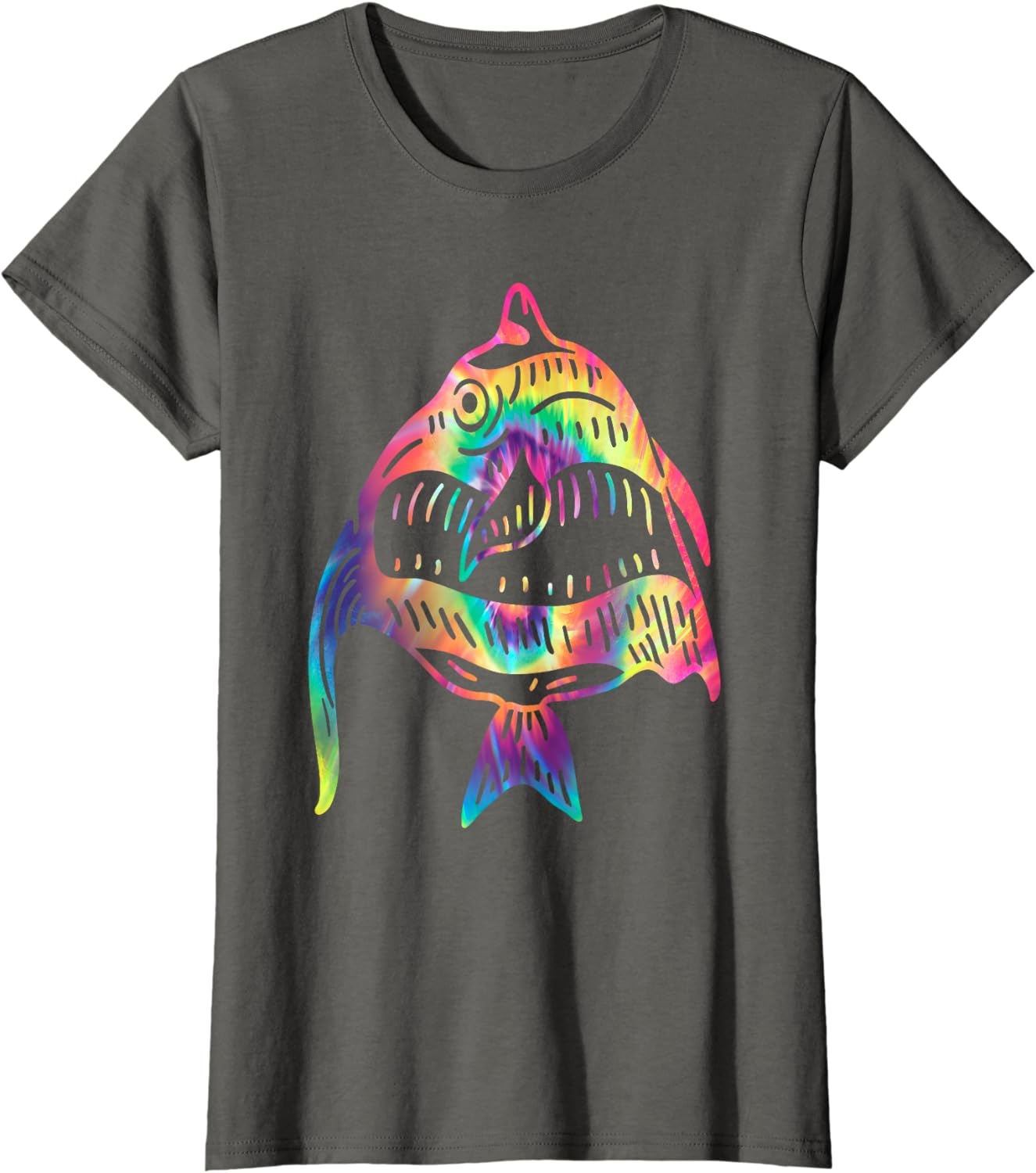 Funny Fish Sunglasses Art Hawaiian Aloha Beach Hawaii Women T-Shirt - Image 6