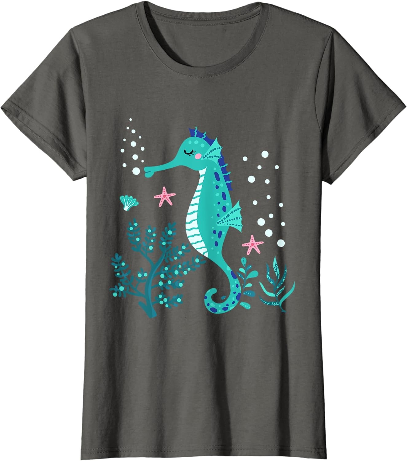 Aquarium Animal Kids Gift Cute Seahorse T-Shirt - Image 7