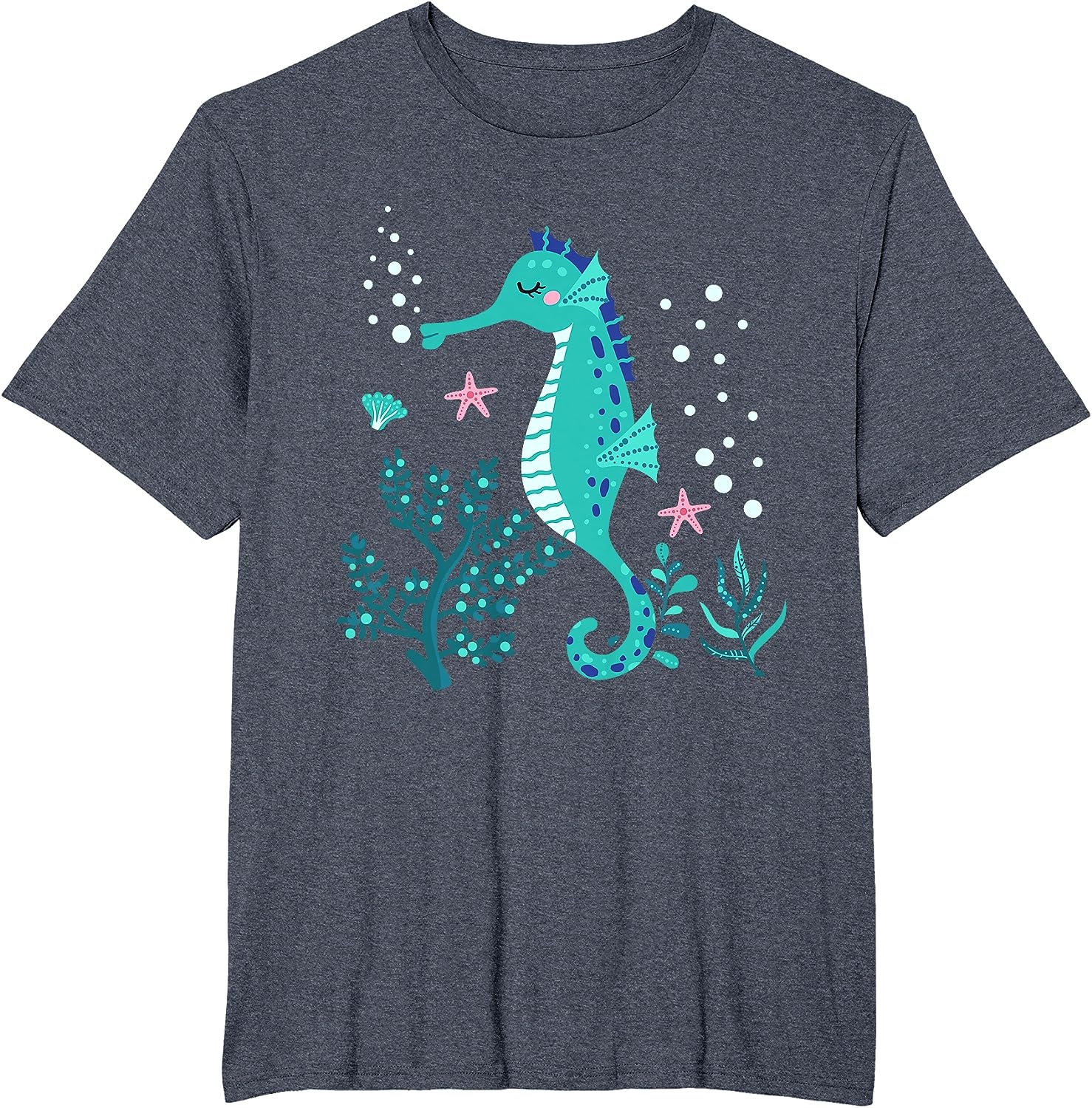 Aquarium Animal Kids Gift Cute Seahorse T-Shirt - Image 19