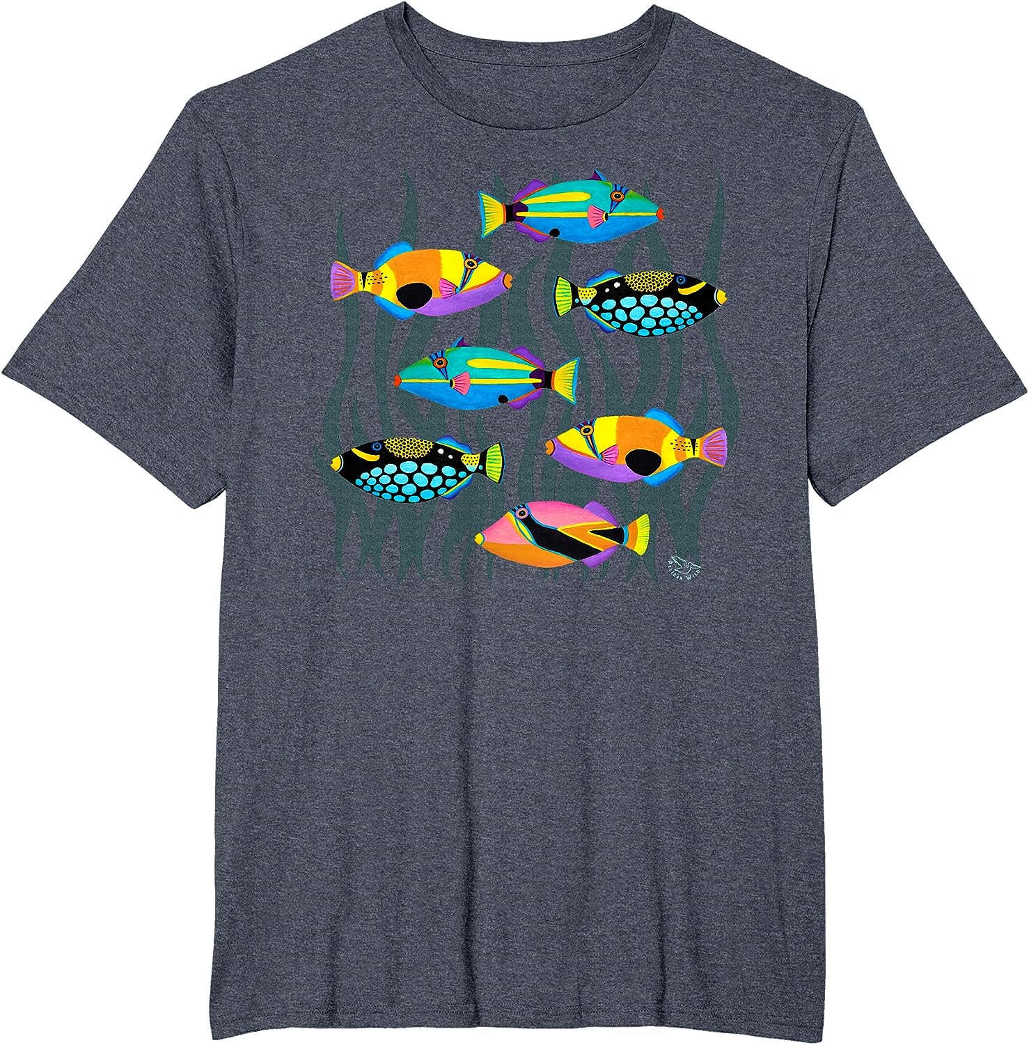 Hawaiian Triggerfish Coral Reef Tropical Fish T-Shirt - Image 20