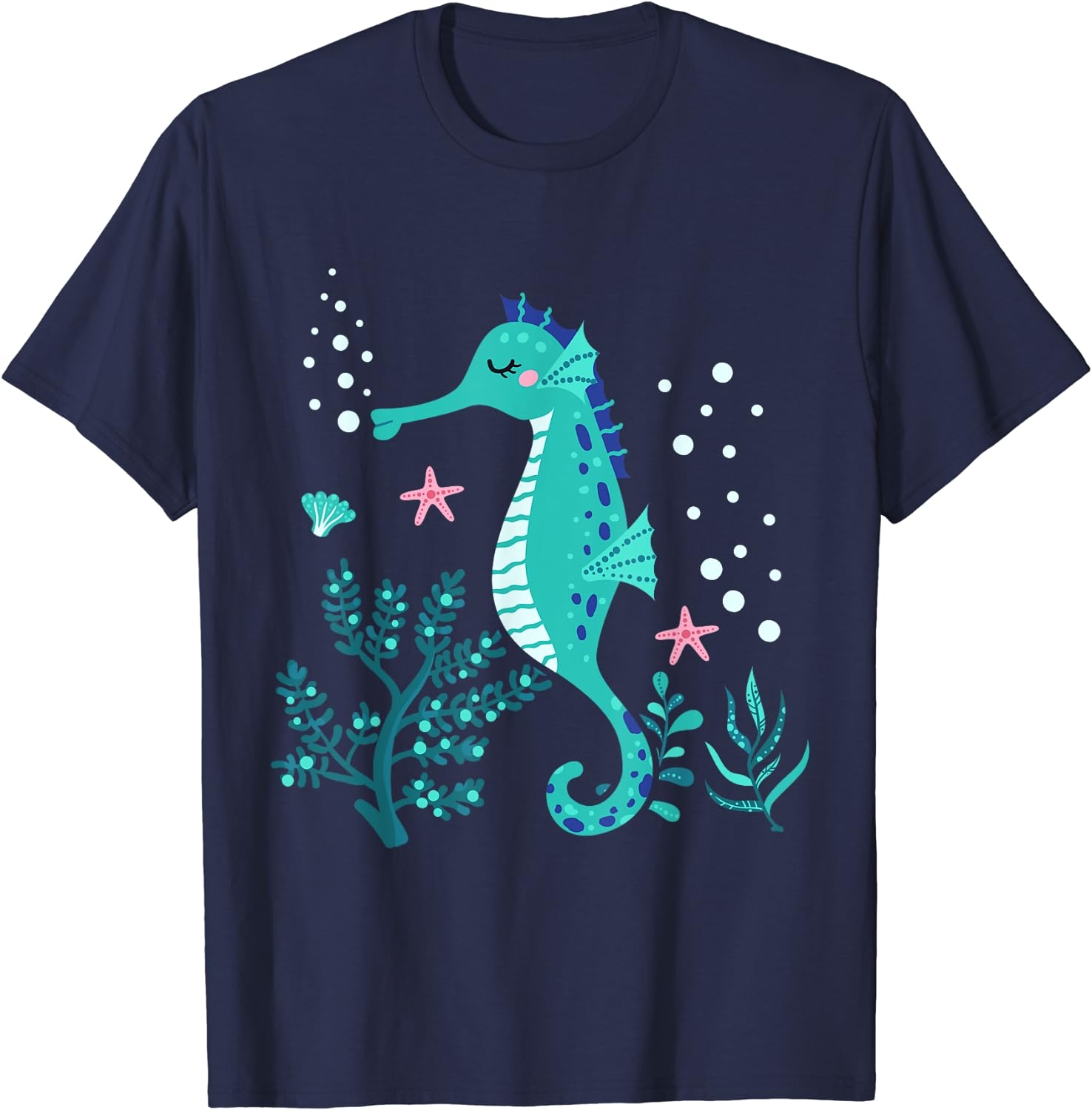 Aquarium Animal Kids Gift Cute Seahorse T-Shirt
