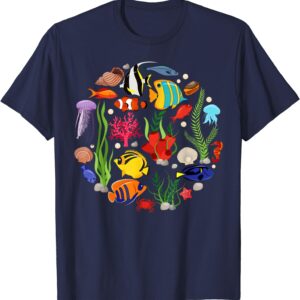 Cute Sea Animal Oceans Clownfish Aquarium Toddler Boy Girl T-Shirt