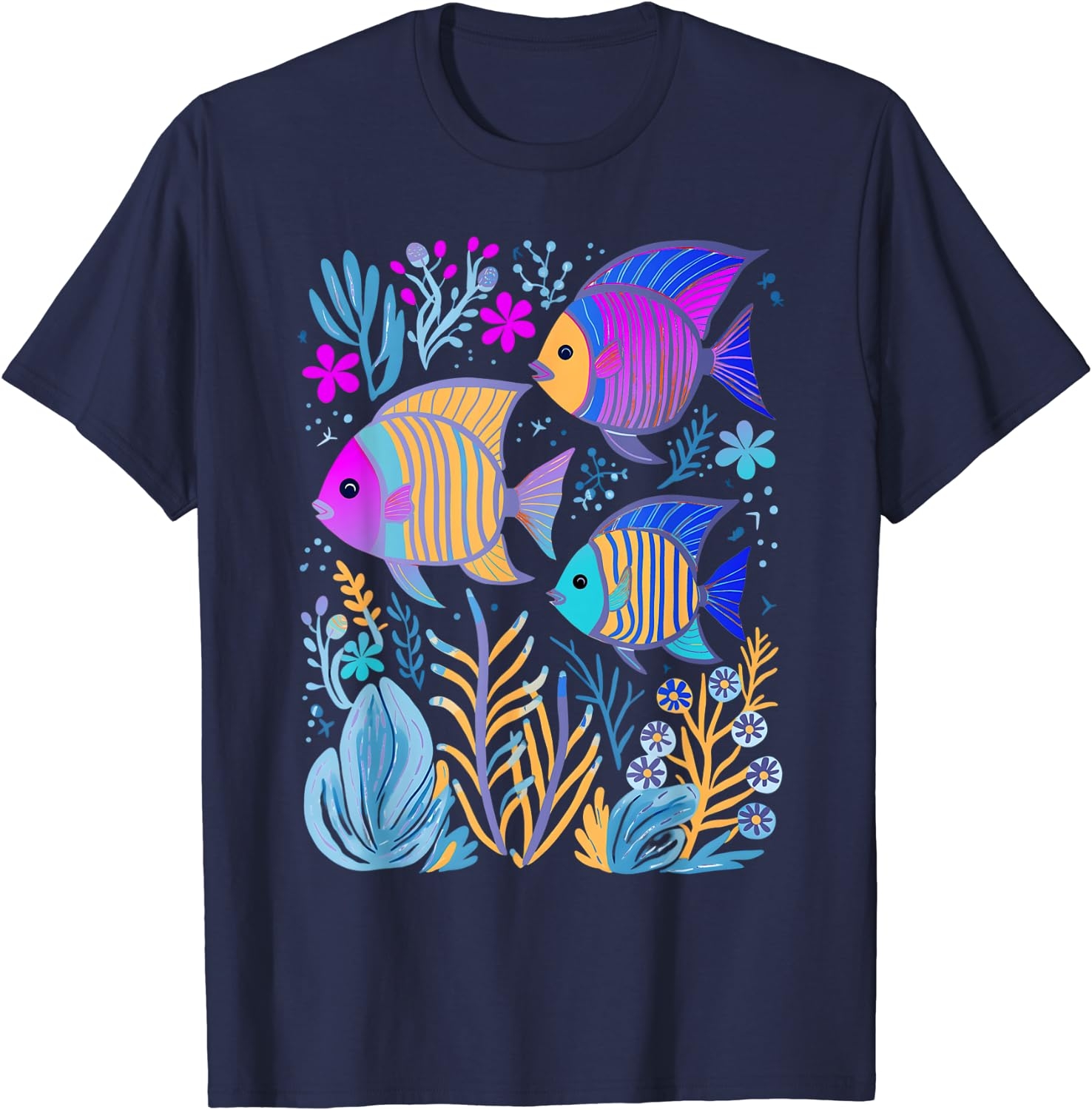 Fish Life Oceanography Tropical Snorkeling Island Sea Diving T-Shirt