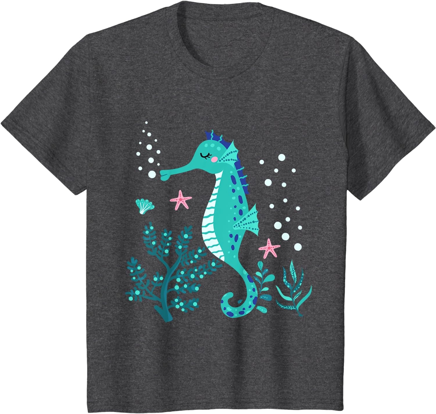 Aquarium Animal Kids Gift Cute Seahorse T-Shirt - Image 13