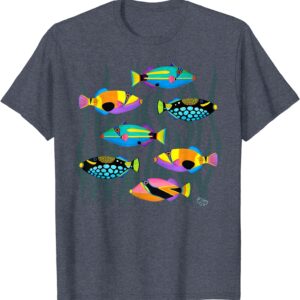 Hawaiian Triggerfish Coral Reef Tropical Fish T-Shirt