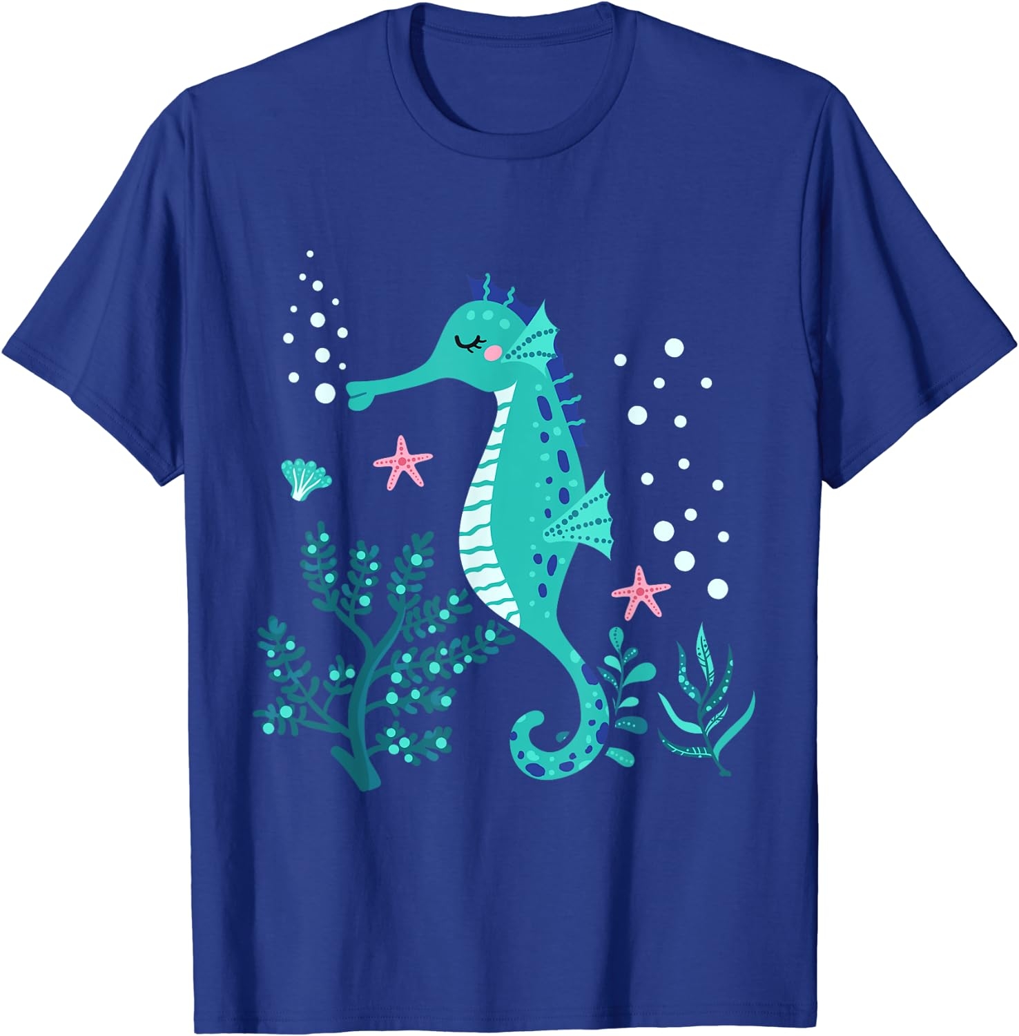 Aquarium Animal Kids Gift Cute Seahorse T-Shirt - Image 23