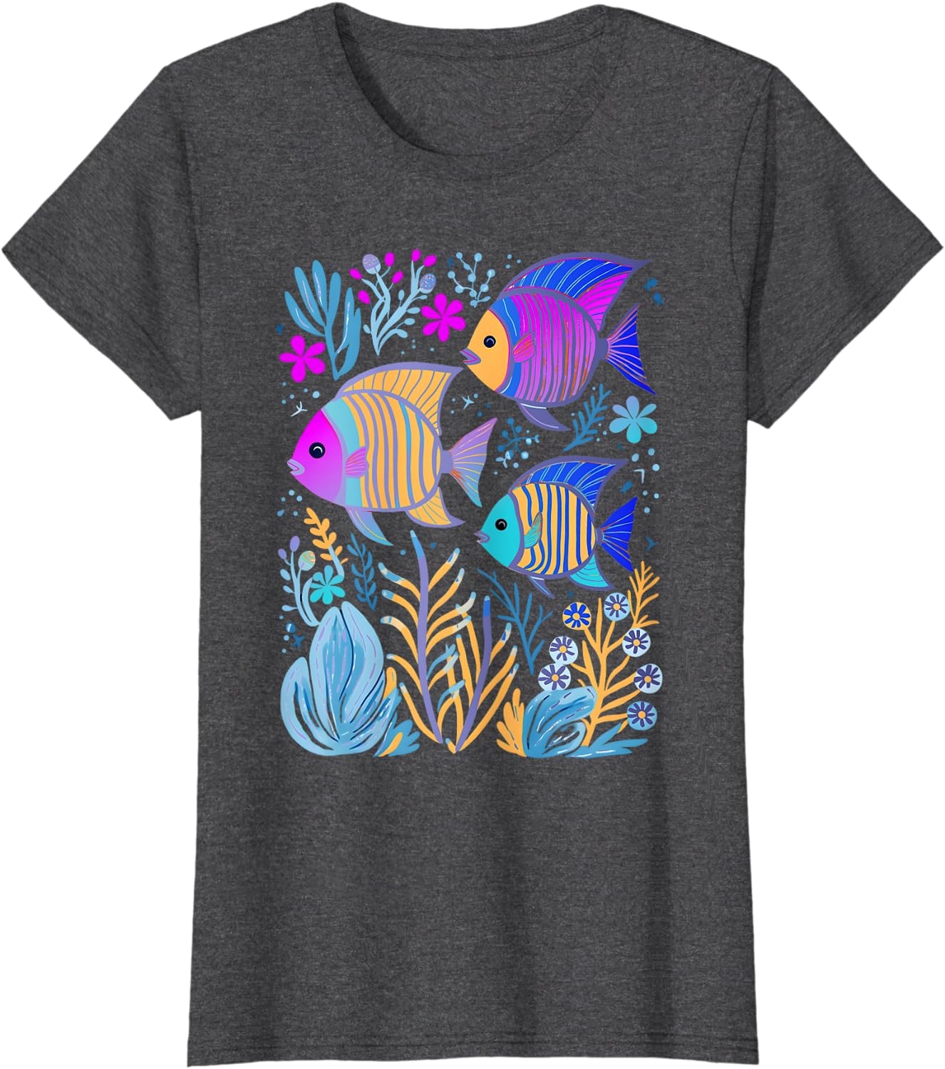 Fish Life Oceanography Tropical Snorkeling Island Sea Diving T-Shirt - Image 36