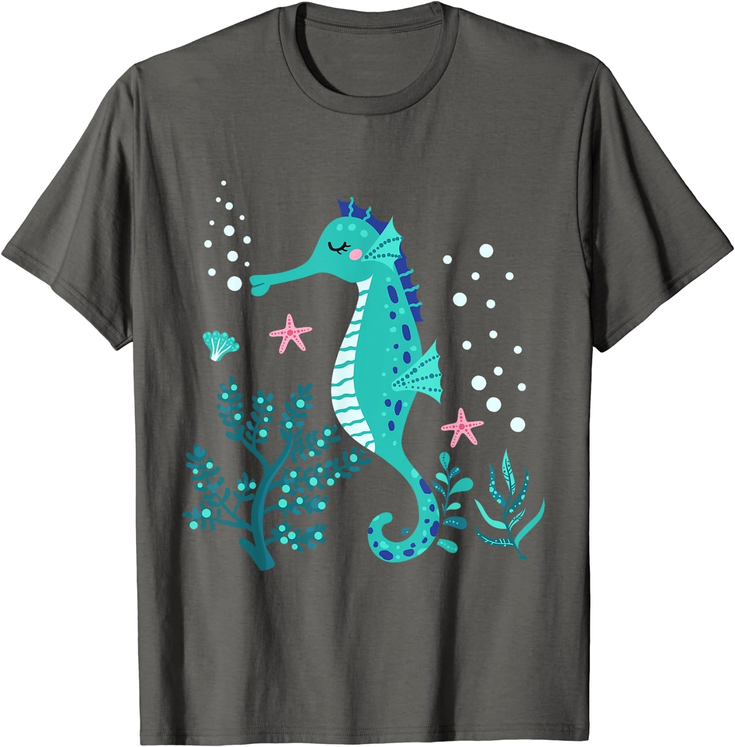 Aquarium Animal Kids Gift Cute Seahorse T-Shirt - Image 26