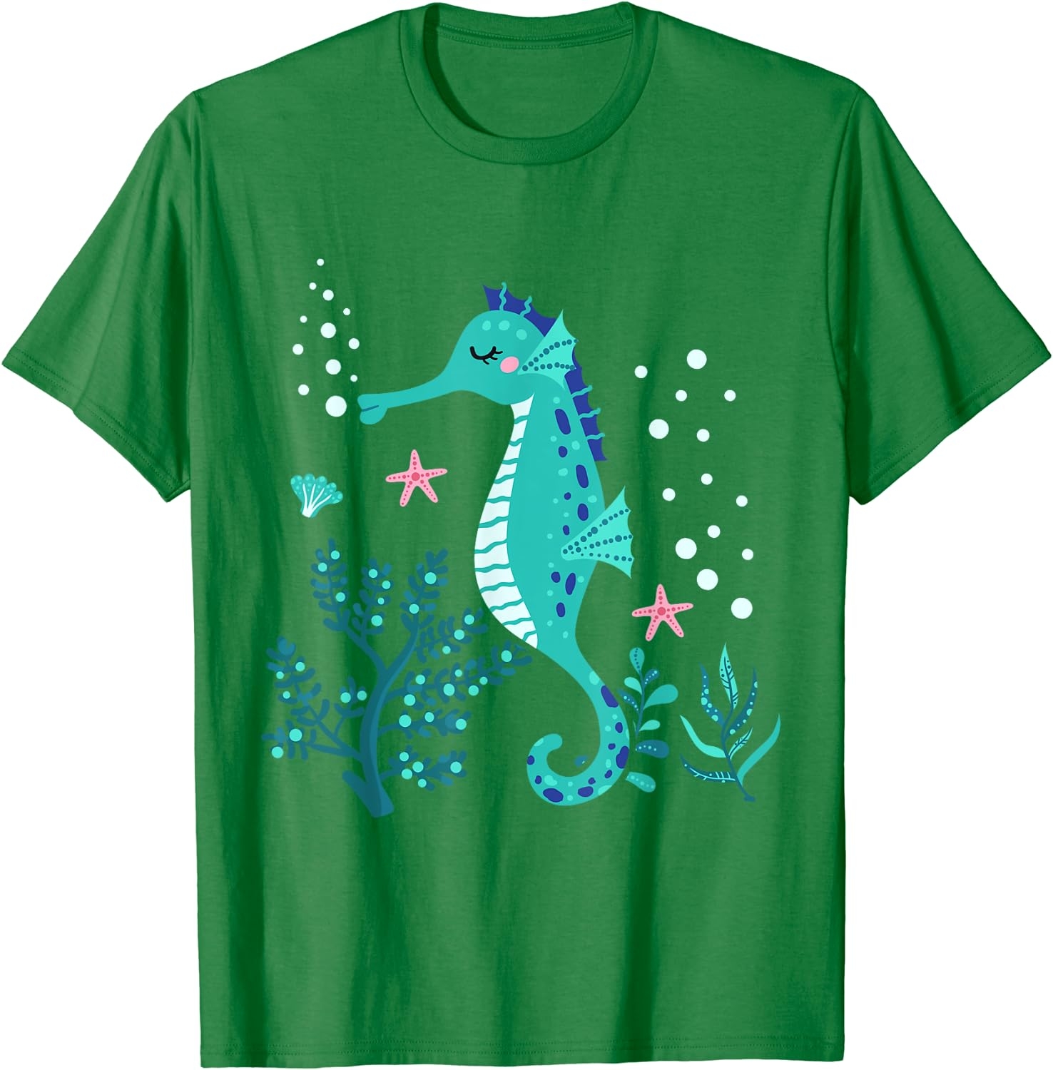 Aquarium Animal Kids Gift Cute Seahorse T-Shirt - Image 41