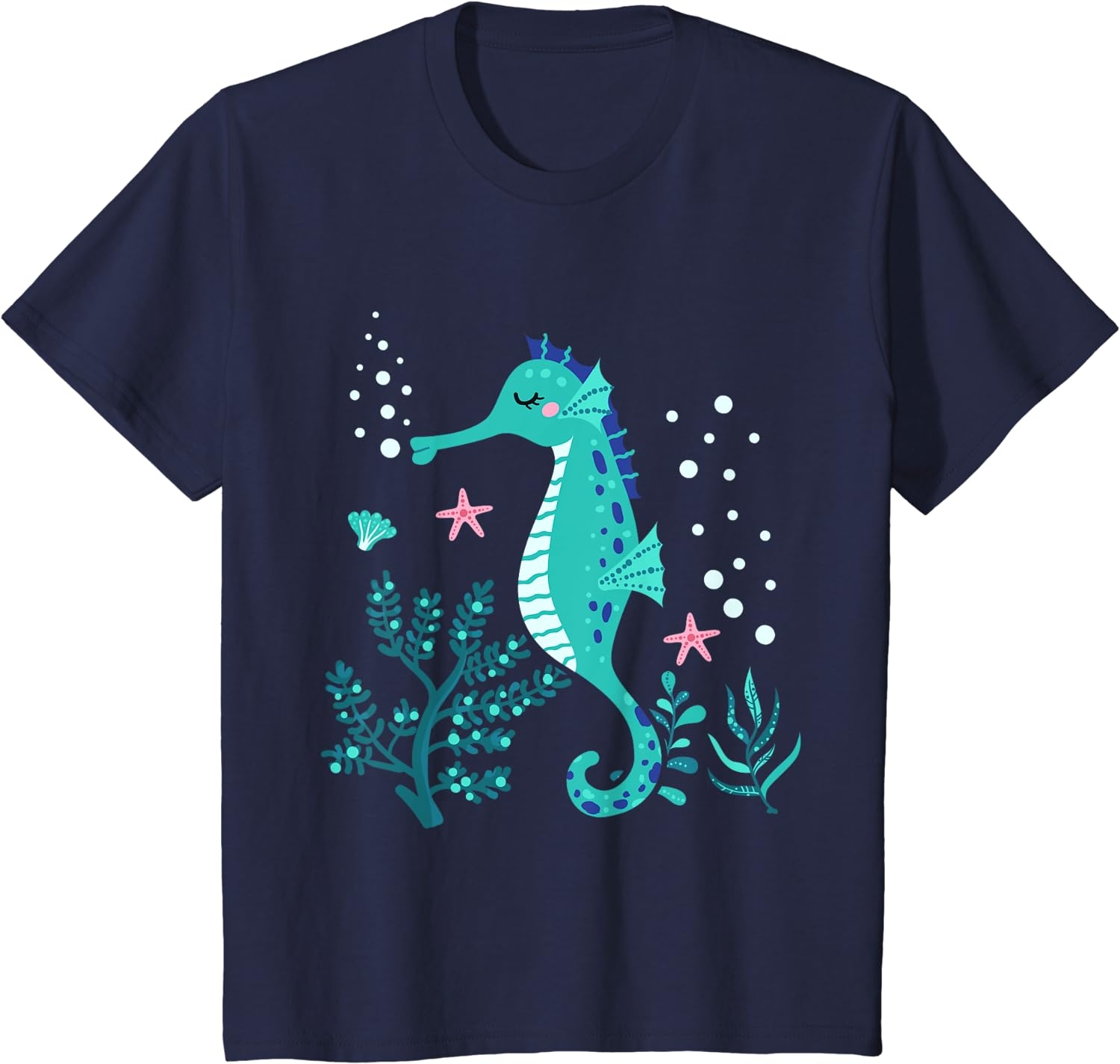 Aquarium Animal Kids Gift Cute Seahorse T-Shirt - Image 6
