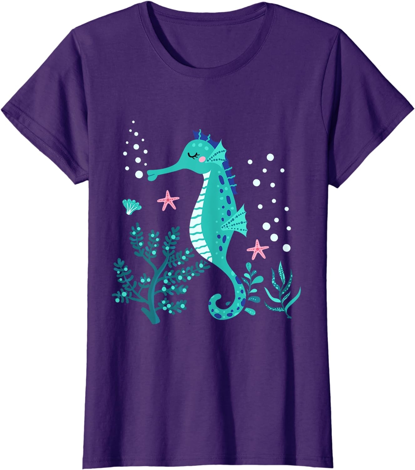 Aquarium Animal Kids Gift Cute Seahorse T-Shirt - Image 21