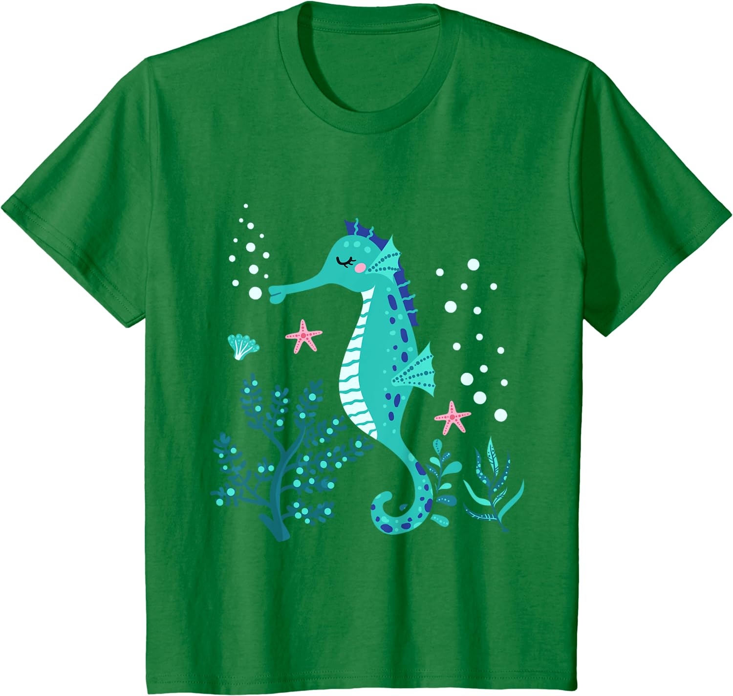 Aquarium Animal Kids Gift Cute Seahorse T-Shirt - Image 34
