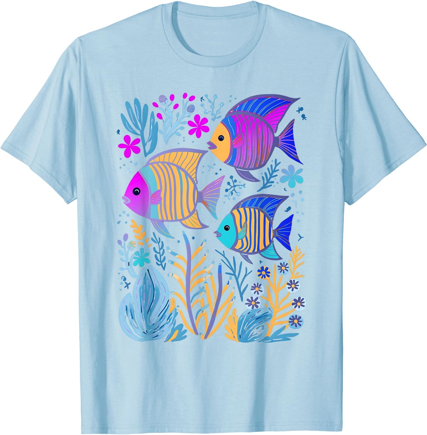 Fish Life Oceanography Tropical Snorkeling Island Sea Diving T-Shirt - Image 15