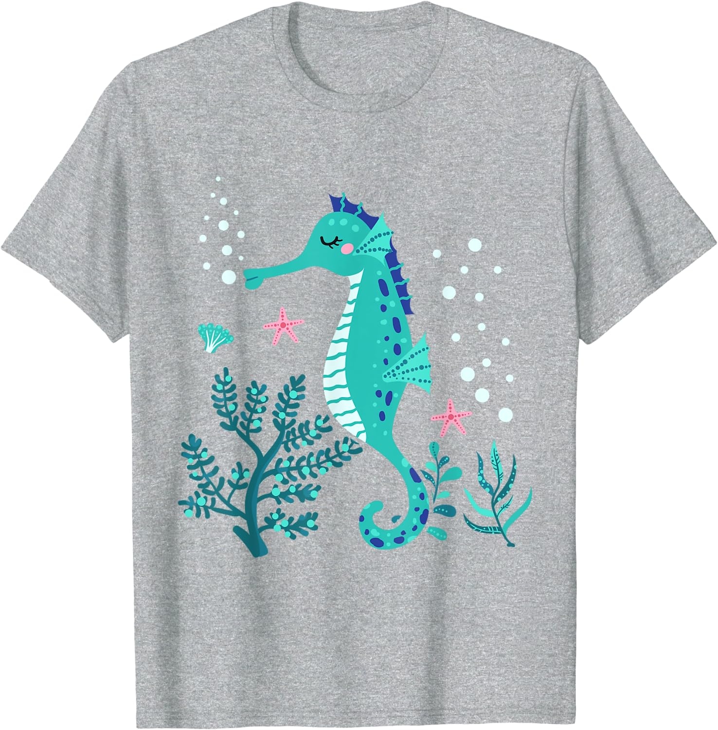 Aquarium Animal Kids Gift Cute Seahorse T-Shirt - Image 8