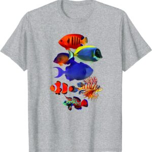 Saltwater Reef Fish Tank Lovers Trigger Fish Mandarin Goby T-Shirt